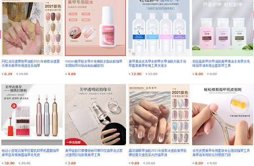 Link nhập các mẫu nail Trung Quốc qua Taobao