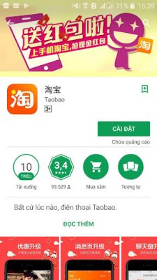 App Taobao trên CH Play