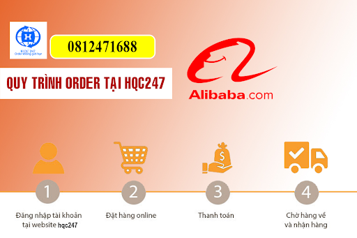 Quy trình order Hàng Alibaba tại HQC247