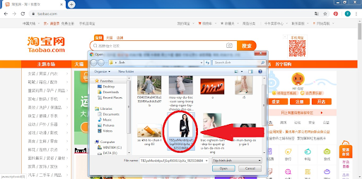 Cách tìm kiếm bằng hình ảnh trên Taobao