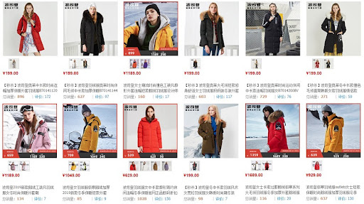 Link shop order quần áo mùa đông hàng Quảng Châu mùa đông dành cho nữ trên Tmall